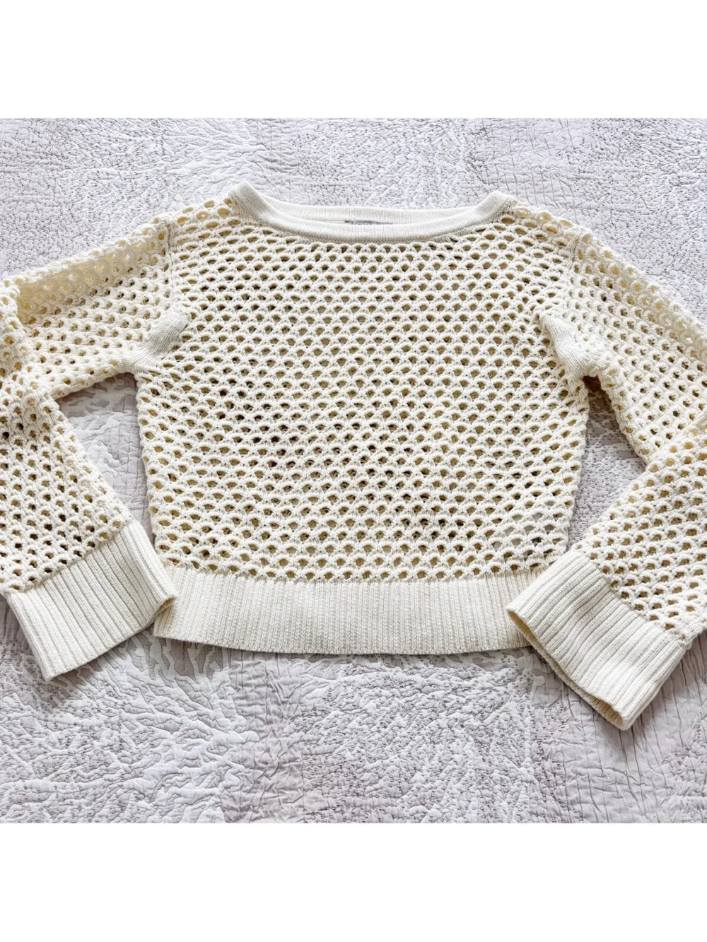 J. Crew Pointelle Boatneck Sweater